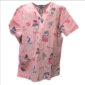 Size large Disney 101 Dalmatians Scrub Top
